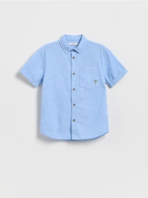 Reserved - Koszula z lnem - jasnoniebieski