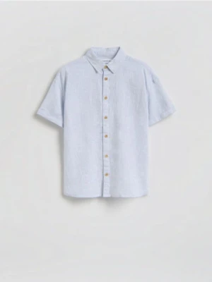 Reserved - Koszula z lnem - niebieski
