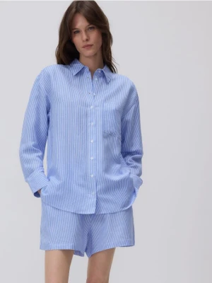 Reserved - Koszula z lnem - wielobarwny