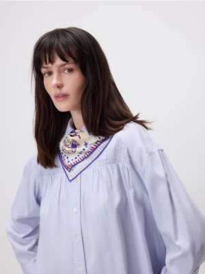 Reserved - Koszula z marszczeniem - jasnoniebieski