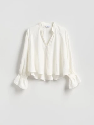 Reserved - Koszula z modalem - złamana biel