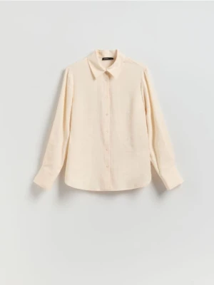 Reserved - Koszula z modalem - złamana biel