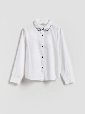 Reserved - Koszula z ozdobnym haftem - biały