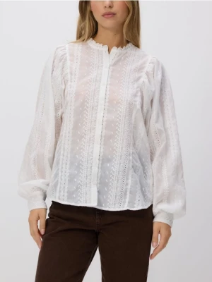 Reserved - Koszula z ozdobnym haftem - biały
