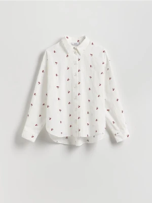 Reserved - Koszula z ozdobnym haftem - czerwony