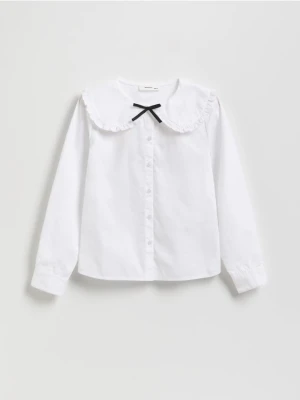 Reserved - Koszula z ozdobnym kołnierzem - biały