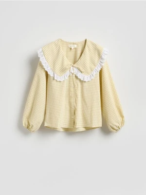 Reserved - Koszula z ozdobnym kołnierzem - wielobarwny