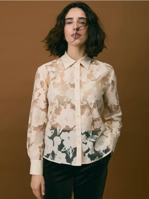 Reserved - Koszula z wiskozą - beżowy