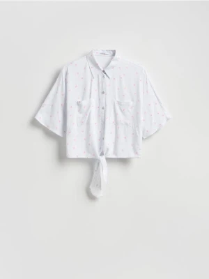 Reserved - Koszula z wiskozy z wiązaniem - wielobarwny