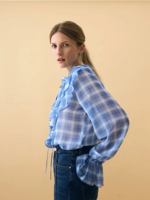 Reserved - Koszula z żabotem - wielobarwny