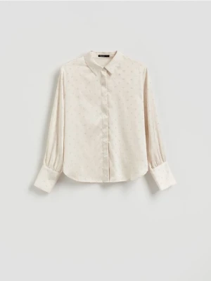 Reserved - Koszula ze strasem - złamana biel