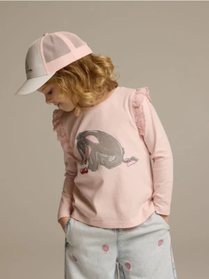 Reserved - Koszulka Kubuś Puchatek - pastelowy róż