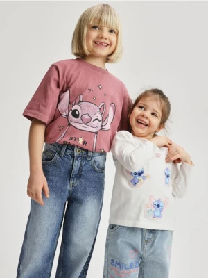 Reserved - Koszulka Lilo i Stitch - złamana biel