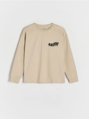 Reserved - Koszulka longsleeve - beżowy