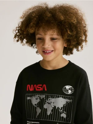 Reserved - Koszulka longsleeve NASA - czarny