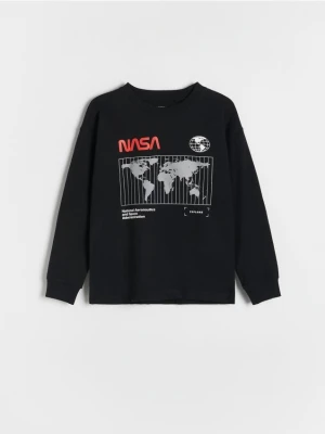 Reserved - Koszulka longsleeve NASA - czarny
