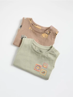 Reserved - Koszulka na ramiączkach 2 pack - jasny zielony