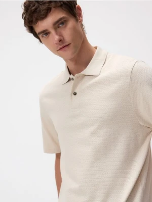 Reserved - Koszulka polo boxy - beżowy