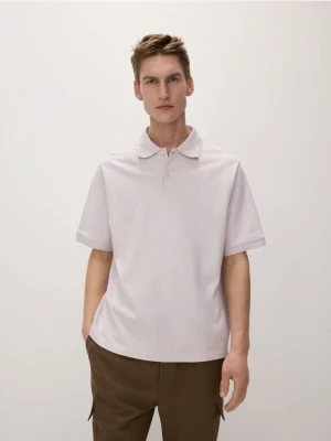 Reserved - Koszulka polo oversize - różowy