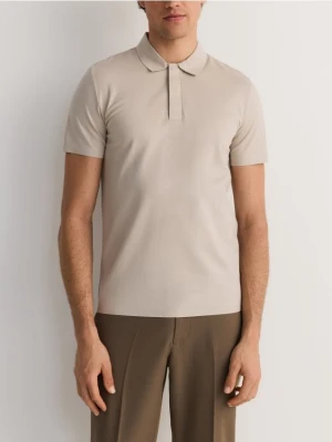 Reserved - Koszulka polo regular fit - beżowy