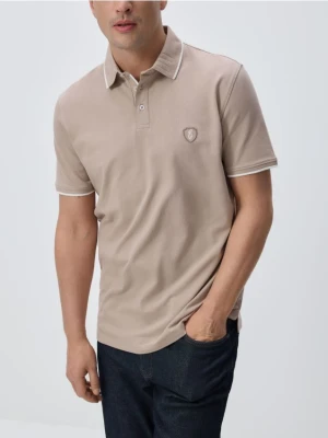 Reserved - Koszulka polo regular fit - beżowy