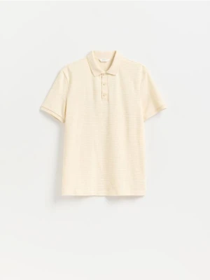 Reserved - Koszulka polo regular fit - beżowy
