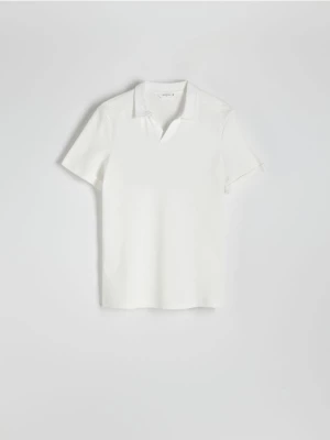 Reserved - Koszulka polo regular fit - biały