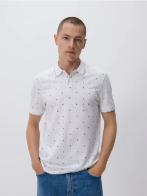 Reserved - Koszulka polo regular fit - biały