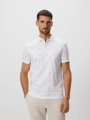 Reserved - Koszulka polo regular fit - biały