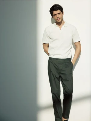 Reserved - Koszulka polo regular fit - biały