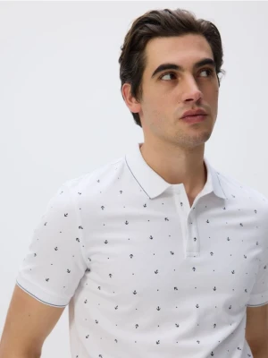 Reserved - Koszulka polo regular fit - biały