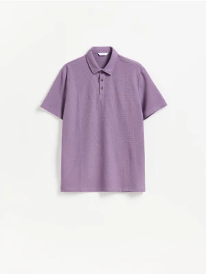 Reserved - Koszulka polo regular fit - ciemnofioletowy