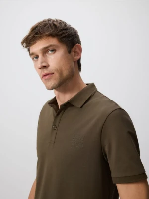 Reserved - Koszulka polo regular fit - ciemnozielony