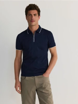 Reserved - Koszulka polo regular fit - granatowy