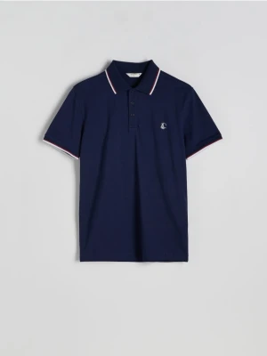 Reserved - Koszulka polo regular fit - granatowy