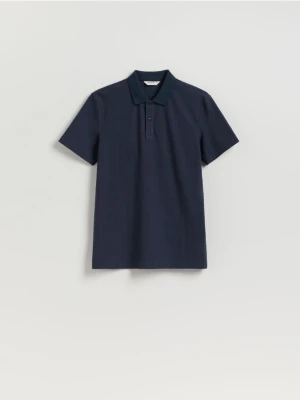 Reserved - Koszulka polo regular fit - granatowy