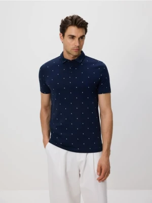 Reserved - Koszulka polo regular fit - granatowy