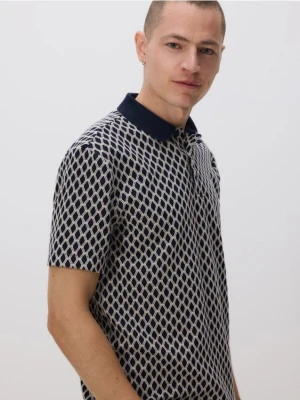 Reserved - Koszulka polo regular fit - granatowy