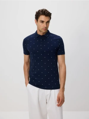 Reserved - Koszulka polo regular fit - granatowy