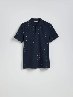 Reserved - Koszulka polo regular fit - granatowy