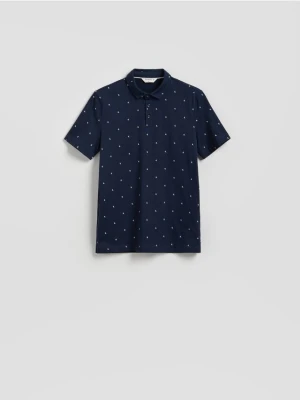 Reserved - Koszulka polo regular fit - granatowy