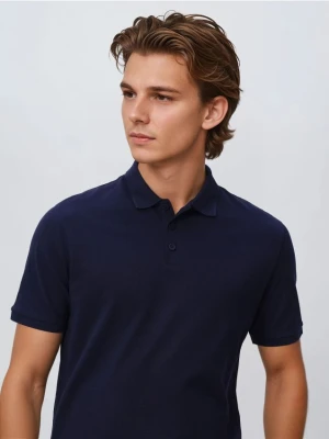 Reserved - Koszulka polo regular fit - granatowy
