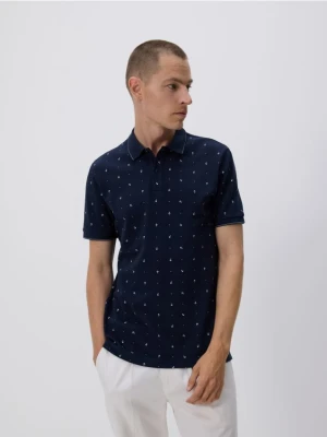 Reserved - Koszulka polo regular fit - granatowy