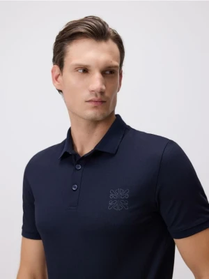 Reserved - Koszulka polo regular fit - granatowy