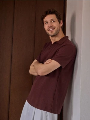 Reserved - Koszulka polo regular fit - jasnofioletowy