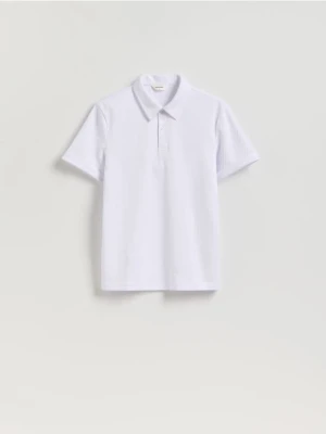 Reserved - Koszulka polo regular fit - złamana biel