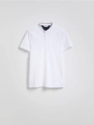 Reserved - Koszulka polo regular z bawełny - biały