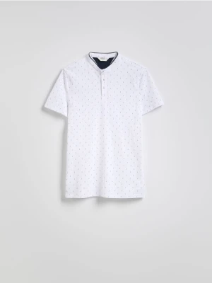 Reserved - Koszulka polo regular z bawełny - biały