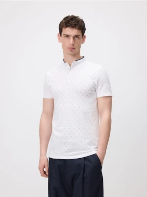 Reserved - Koszulka polo regular z bawełny - biały