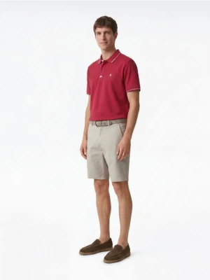 Reserved - Bawełniane polo regular fit - czerwony